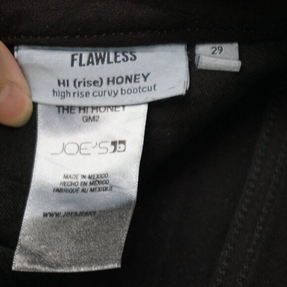 New Joe's Jeans Hi (rise) Honey Curvy Coated Bootcut Jeans in Gunmetal size 29 - Picture 15 of 16